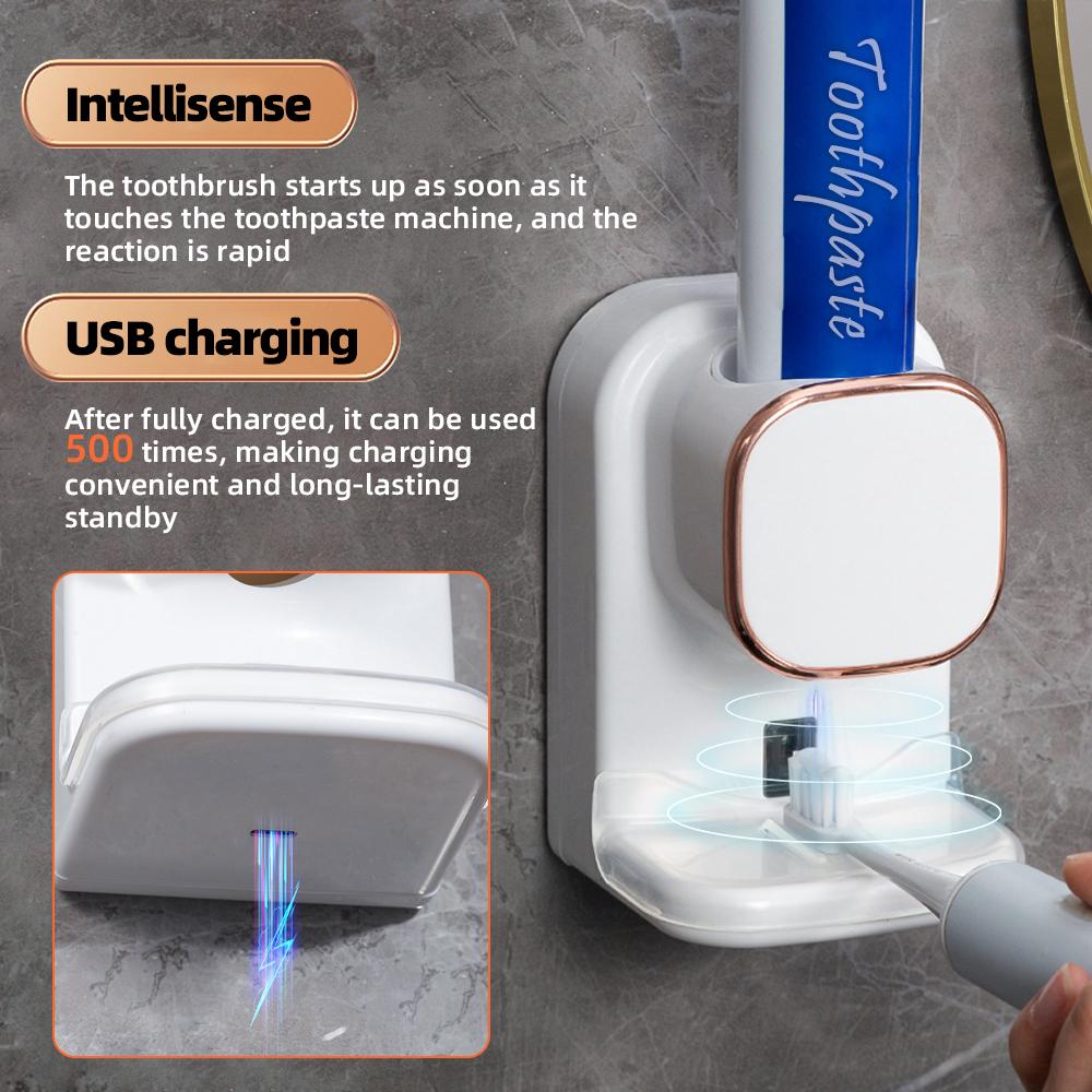 Smart Toothpaste Dispenser Automatic Sensor Electric Wall Mounted Tooth Paste Squeezer Bathroom Accessories