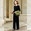 BAOLIANDUO Velvet New Chinese Style 3-Piece Set for Mid-Aged Women