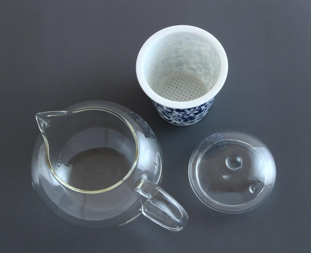 Toyo Ceramics Arita Ware Celand Glass Stylish Pot, Tessen Arabesque Pattern, FC-550C