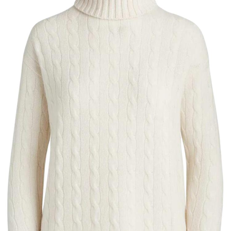 Polo Ralph Lauren Cable Knit Oversized Turtleneck Sweater Women sweater 211763841-003