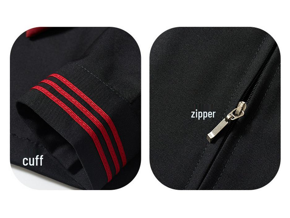 Rotes dreiteiliges japanisches JK-Uniform-Set - Langärmliger klassischer Akademie-Stil mit kurzem Rock