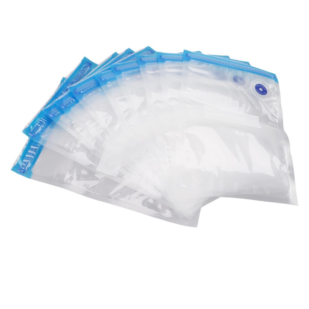 10pcs Vacuum Food Storage Bags Reusable Safe PE Vacuum Sled Food Storage Bag for Food Snack Storage Household