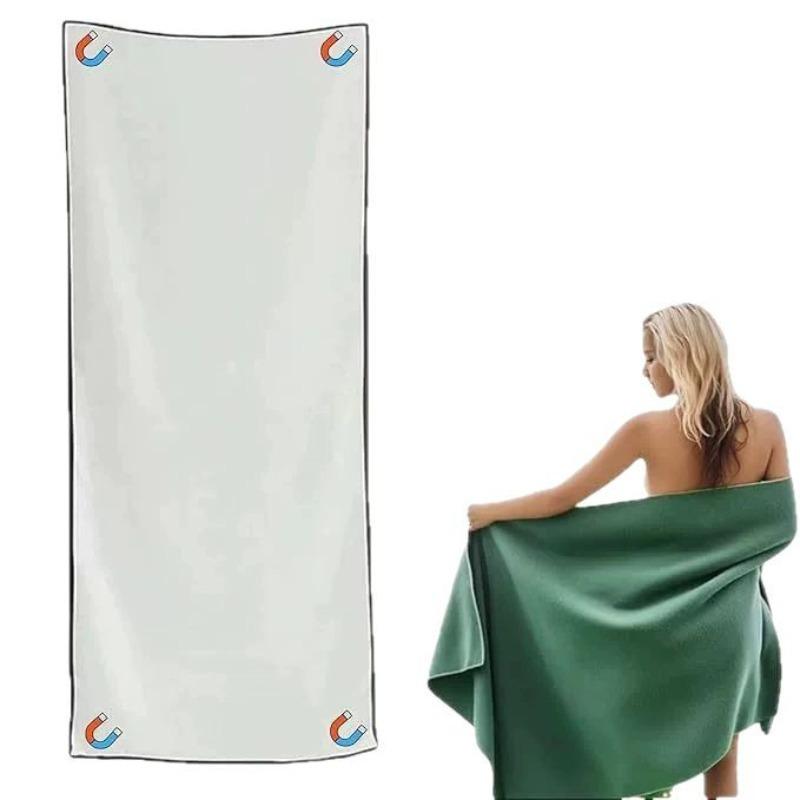 Multifunktionales magnetisches Handtuch für den Außenbereich, tragbares Mikrofaser-Korallenvlies, schnell trocknendes Strandtuch, Abdecktuch, Badetuch