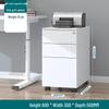 WEZHO Mobile 3-Drawer Steel Storage Cabinet