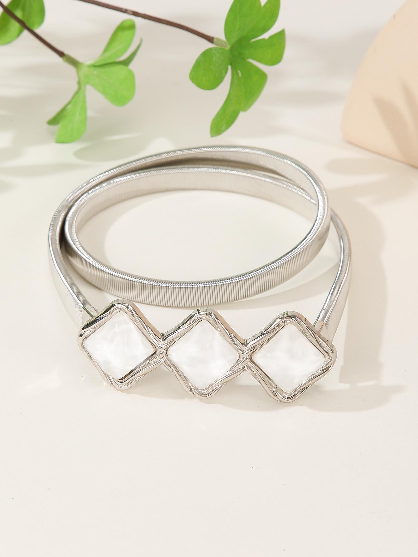 

Металлический пружинный пояс Женское платье Рубашка Свитер Эластичный Эластичная цепочка на талию Пояс