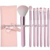 Cai Sen Xiu 7-10 Piece Pink & White Beginners Travel Makeup Brush Set