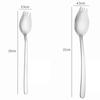 Cream Fruit Stainless Steel Reusable Outdoor Long Handle Spork Salad Forks Flatware Dessert Spoons