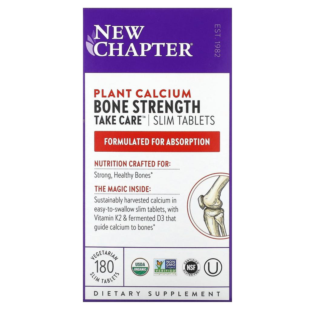 Plant Calcium, Bone Strength Take Care, Slim Veggie Tablets 180 Tablets