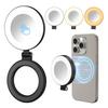 Rechargeable Phone Ring Light 180-Degree Flip Design Fill Light with 3 Modes Adjustable Brightness Magnetic Selfie Light