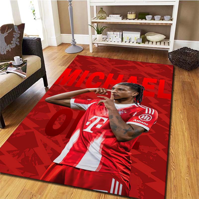 Football Player Name Print Carpet Rug For Living Room Bedroom Home Sofa Decoration Kids Play Nonslip Floor Mat