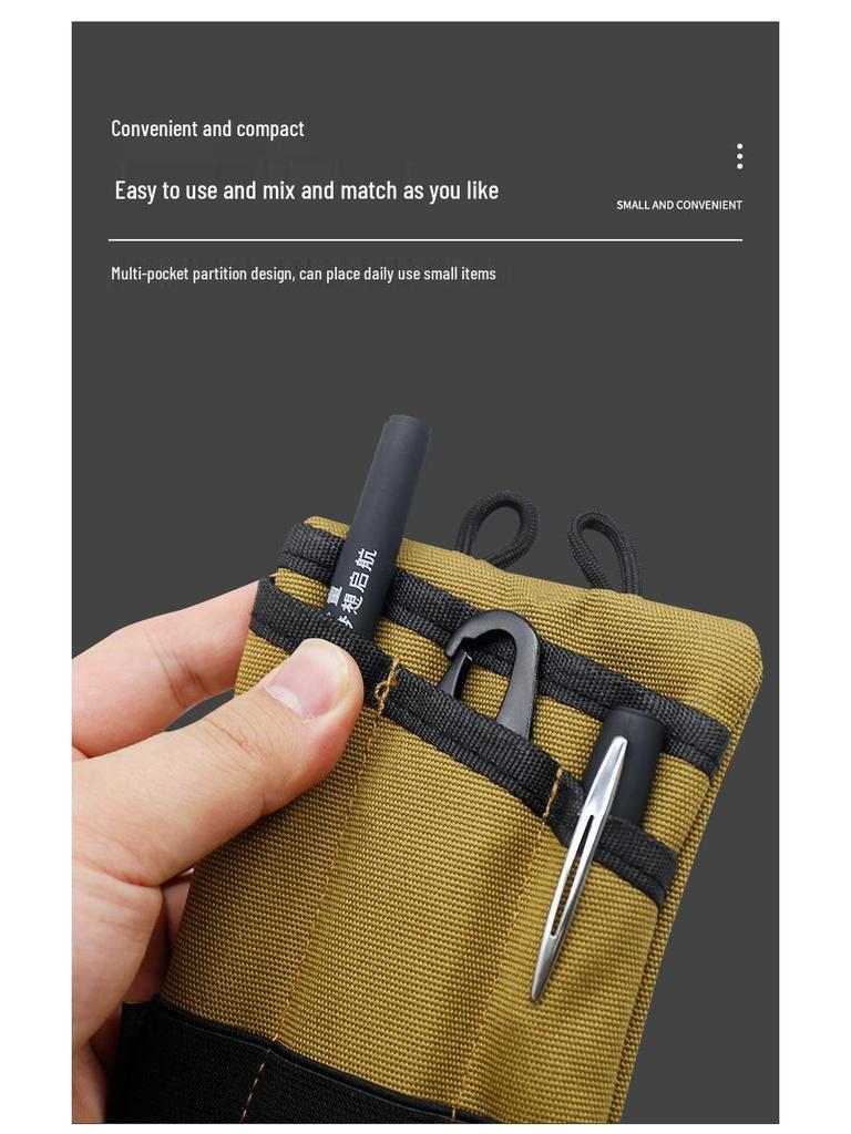 Camouflage Tactical EDC Tool Kit: Portable Outdoor Camping & Hiking Multifunctional Key Storage Bag.