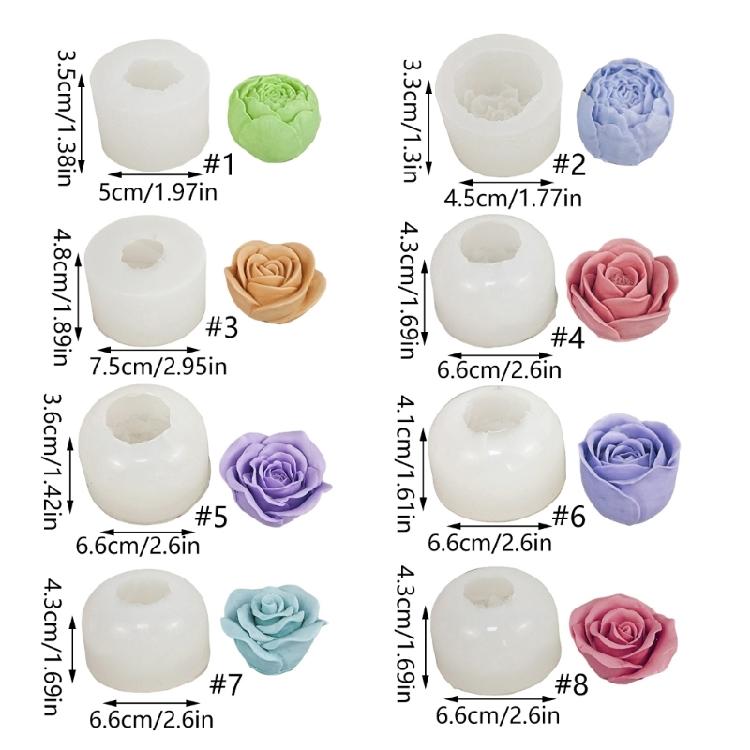 DIY 3D Form Zarte Kerzenformen Silikonformen Handarbeiten zur Kerzenherstellung