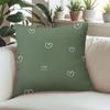 Moss Heart square Jacquard Pillow Cover for Sofa Office Waist Cushion Cover Home Decorative Pillowcase