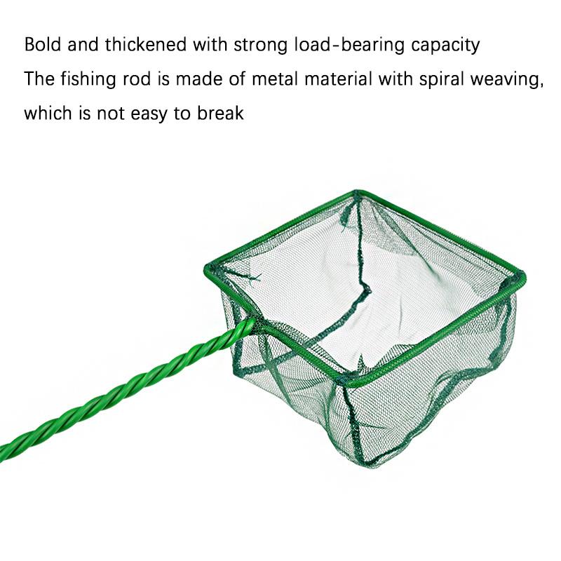 1pc Long Handle Square Fish Net Long Handle Square Accessories Fishbowl Landing Net Fishing Net Outdoors Crab Traps Fishing Tools