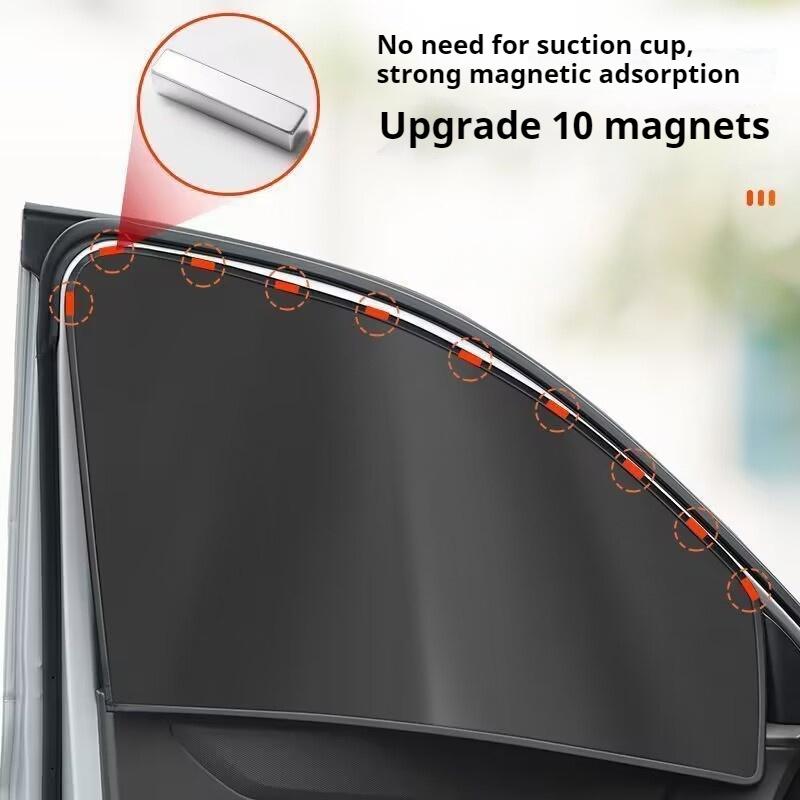 100 Blackout Car Sun Shield Shades Sunshade Covers Summer Magnetic Window Curtains UV Rays Protection Side Front Front Rear