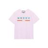 Gucci T Shirts Unisex Pink Crew Neck Moderate 615044-XJDOF-5595