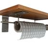Wall-Mounted Stainless Steel Kitchen Storage Rack with No-Drill Hooks for Towel, Spatula, and Dishcloth