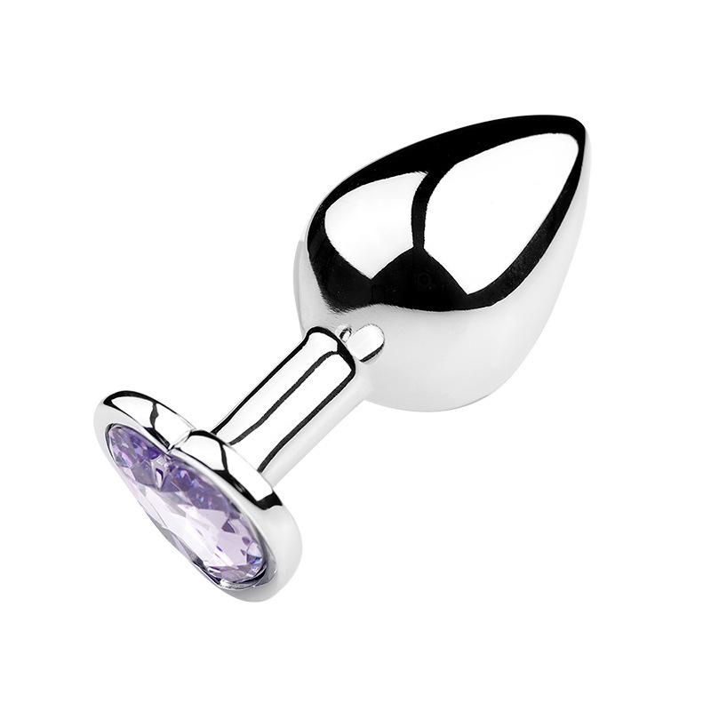 Heart-Shaped Metal Anal Plug - Prostate Massager & Dilation Toy for Adults