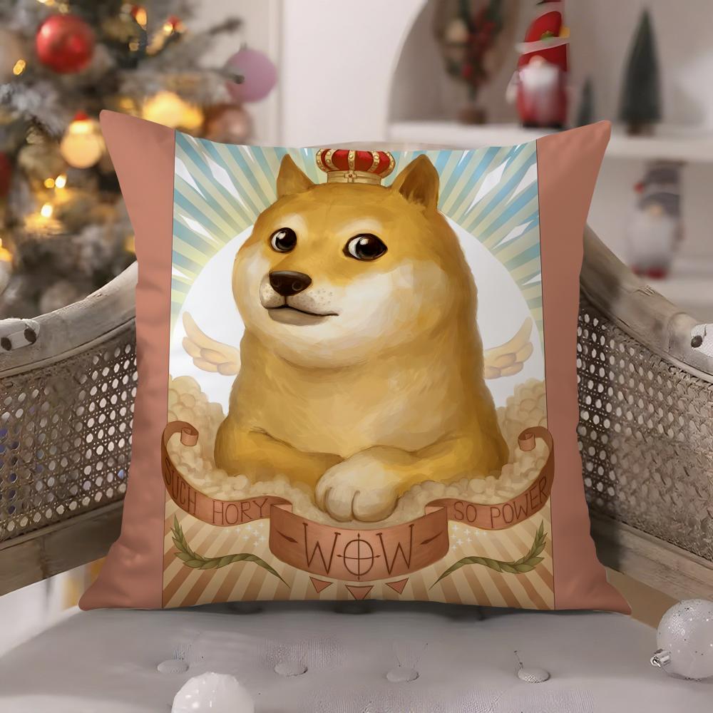Dogthemed memes are trending online Pillow Case Comfort Sofa Bed Silky elegant Invisible zipper Decorative cushion cover