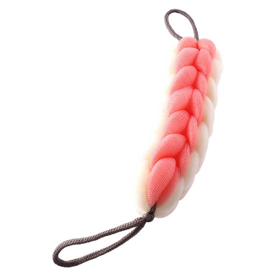 Bath Mesh 2 In 1 Shower Loofah Sponge Soft Exfoliating Bar Back Cleaning Tough Shower Mesh Bath Accessory