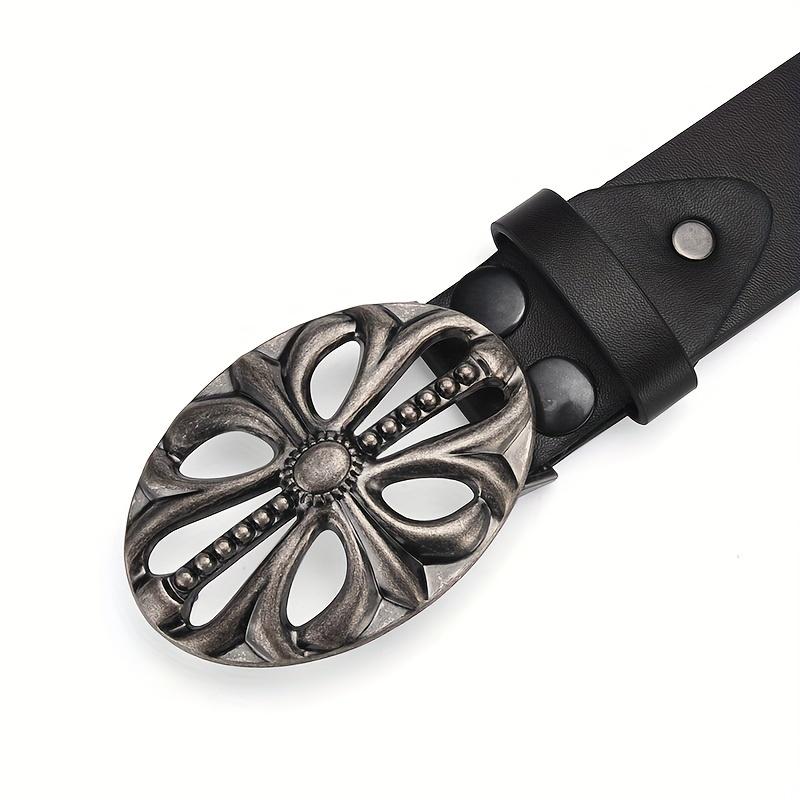 Men's Belt Bohemian Style Belt Vintage Inlaid Skeleton Head Women's Belt Riveted Belt Hip Hop Punk Rock Y2K Style Sexpot Belt