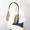 GUCCI Bamboo Shoulder Bag 001.387 Handbag Brown GG canvas Women Used