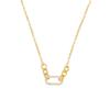 European Retro Zircon Stainless Steel Necklace: High-End Cross-Border Clavicle Chain