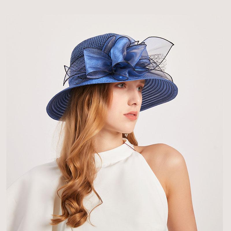 Summer Hats for Women Organza Flower Mesh Sunshade Hat Vacation Beach Hat Wide Brimmed Sun Hat Sun Protection Sombreros De Mujer