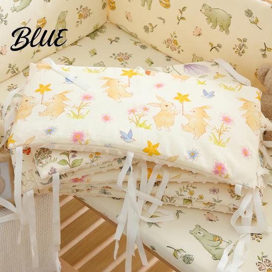 Easy Install Crib Protector Breathable Bumper Pad for Toddler Bed Soft Cotton Bed Rail Baby Shower Gift Newborns with Secure Straps Washable