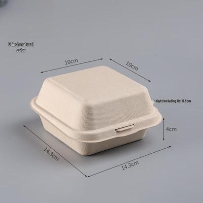 Boîtes Carrées Alimentaires Jetables en Pâte à Papier