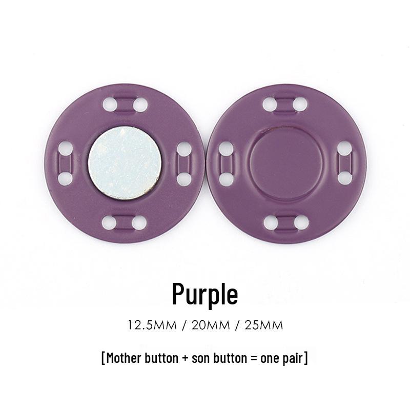 Colored Magnetic Snap Button: Hidden Metal Stud & Eye Closure for Coats and Bags