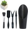 Kit de Plantador de Jardim 4 Peças Pá de Semeadura Colher Suculentas Mudas Ferramenta Bonsai Fertilizante Cabo de Plástico Ferramentas para Substituição de Solo