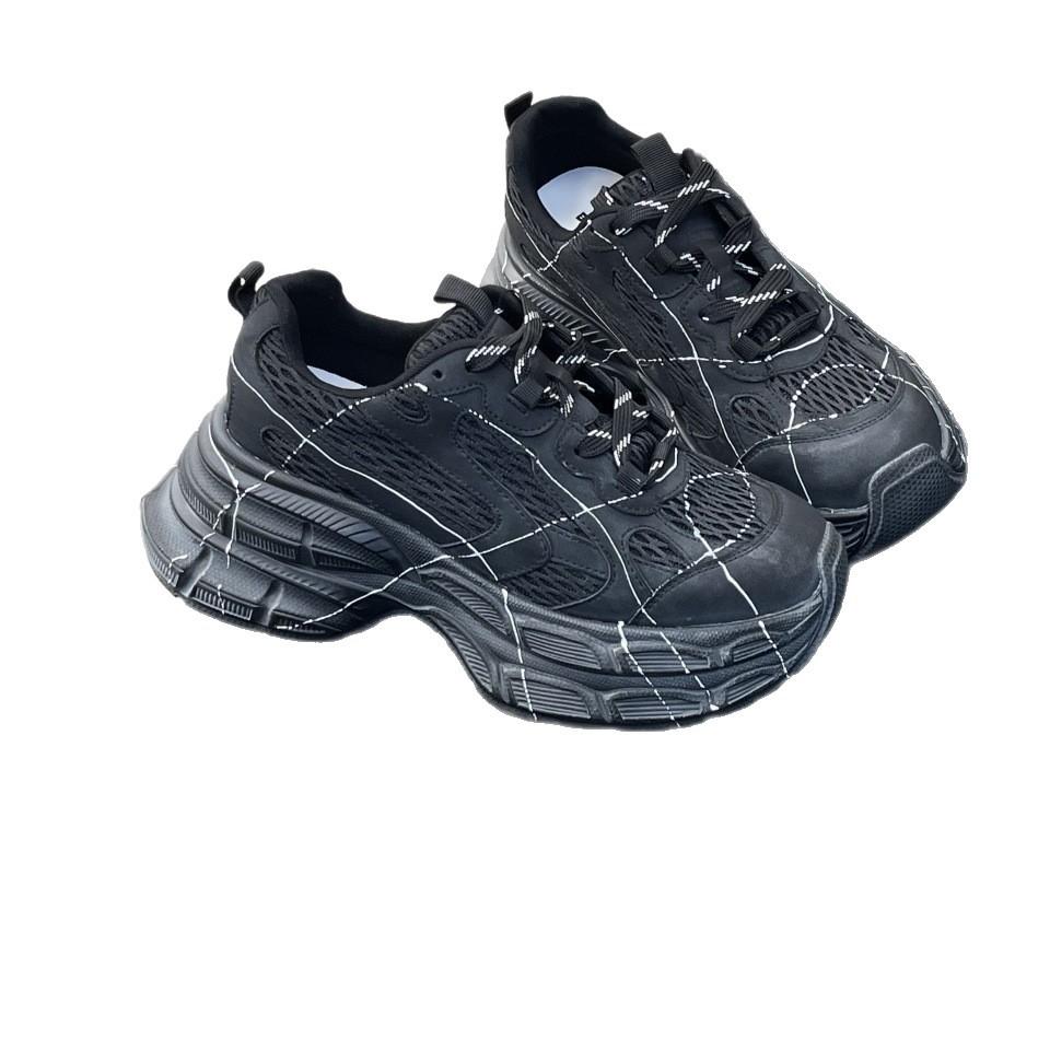 Paris Daddy shoes women's 2025 autumn new thick-soled heightened and old lightweight versatile breathable casual sports shoes