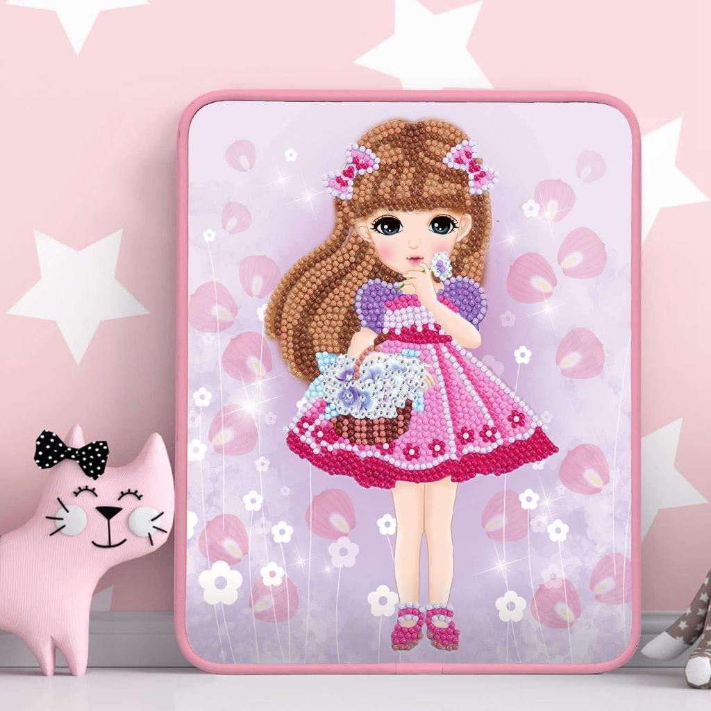 Officially Licensed Children's Little Princess DIY Diamond Painting Kit with Frame