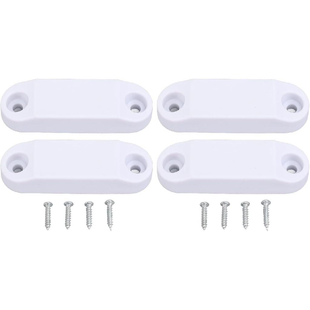 Tissting 4 Pairs Magnetic Luggage Door Buckle and Holder Kit,RV Magnetic Baggage Door Catch with Installation Screws,for RV,Trailer(Black)