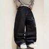 European and American Hip-hop Jeans Loose Printing Men's Trendy Versatile Casual Straight Wide-leg Denim Trousers
