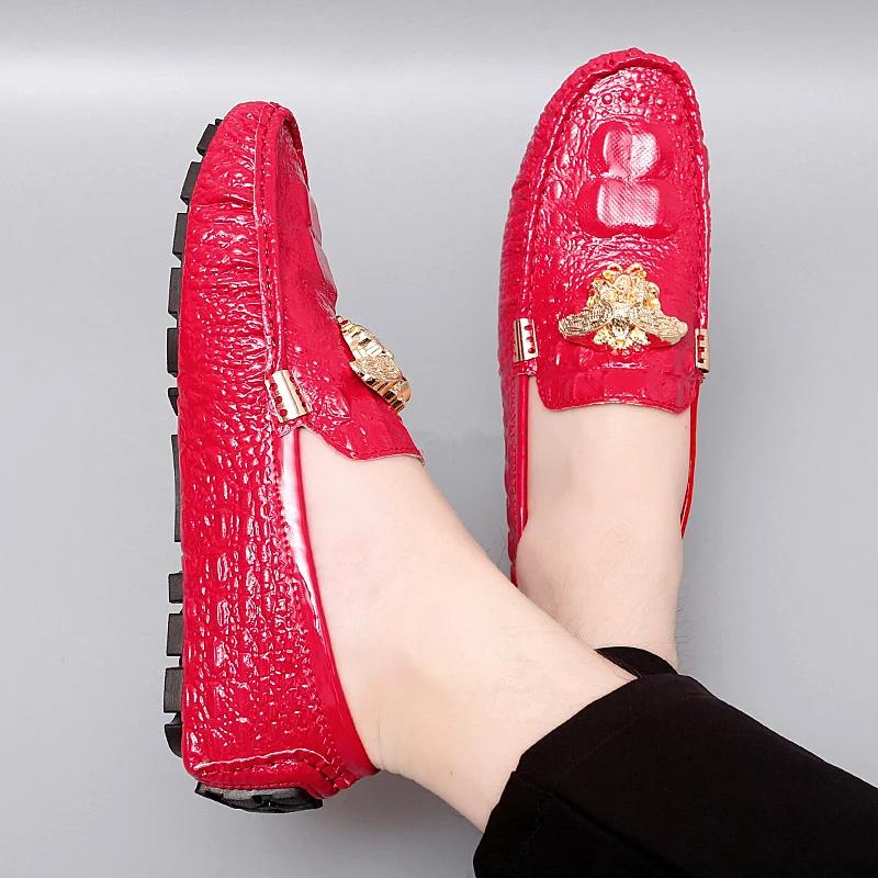 2024 New Men's Casual Leather Ride To Make the Boat Shoes Breathable Soft Men's Flats Color Lazy Loafers Large Size35-48