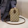 Fashionable Canvas Phone Bag, New Classic Embroidered Women's Small Bag, Large Capacity Single Shoulder Crossbody Bag