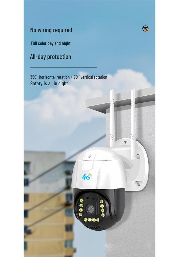 Outdoor 4G Ultra HD Waterproof Camera with Two-Way Audio for Orchard and Farm Monitoring
