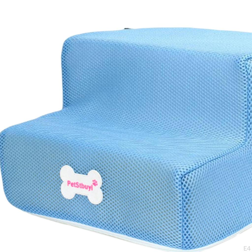 Stairs W/ Washable Cover Foldable Puppy Ladder Pet for Older Pets Injured Car