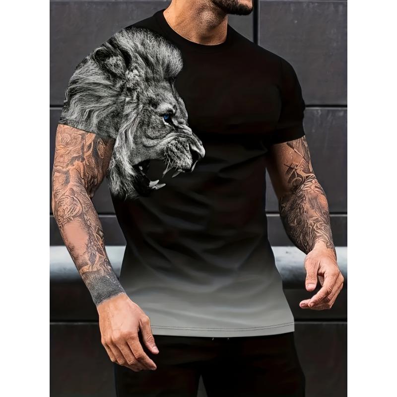 Fierce Lion Men s Short Sleeve Round Neck T-Shirt S