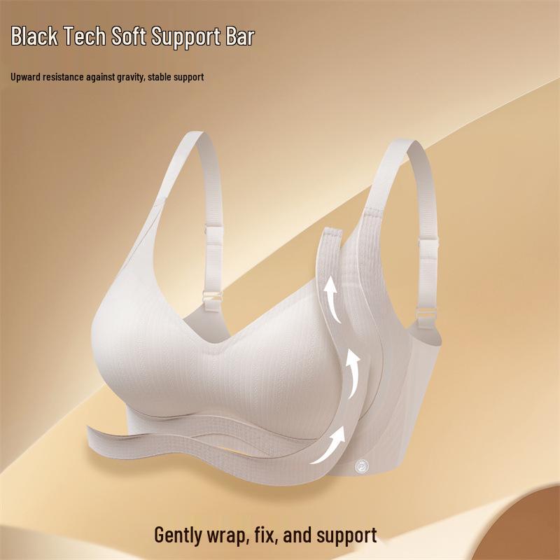 Traceless Jelly Soft Lift Bra: Foundation Liquid Underwire-Free, Small Chest Support, Comfortable Palm Cup Design for Women.