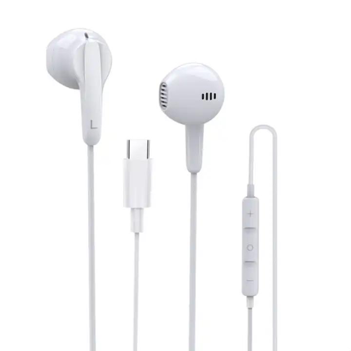 High Quality Full Compatible New Type-C Headphones Earphone Hands-free Headset for iPhone 15 USB C Wired Earphone