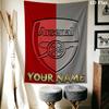 Benutzerdefinierter Name Arsenal Wandteppich Ästhetischer Wandbehang Bedruckte Stoffdecke Dekorative Wandteppiche für Schlafzimmer Wohnzimmer Heimdekoration