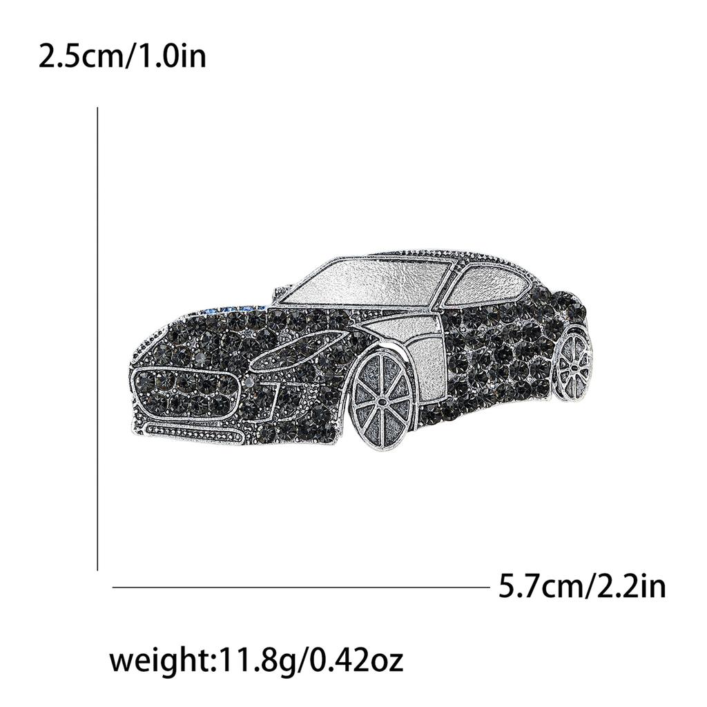 Retro Personalized Alloy Rhinestone Car Brooch Creative Trend Men'S And Women'S Suit Cardigan Corsage Jewelry Pin