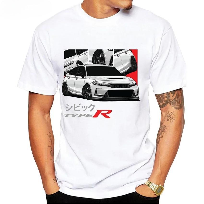 

Hip Hop Japan Style Men Short Sleeve JDM Mugen Power T-Shirt Honds Civic Type R EG EK Car Classic T shirts Boy Casual White Tees 4XL