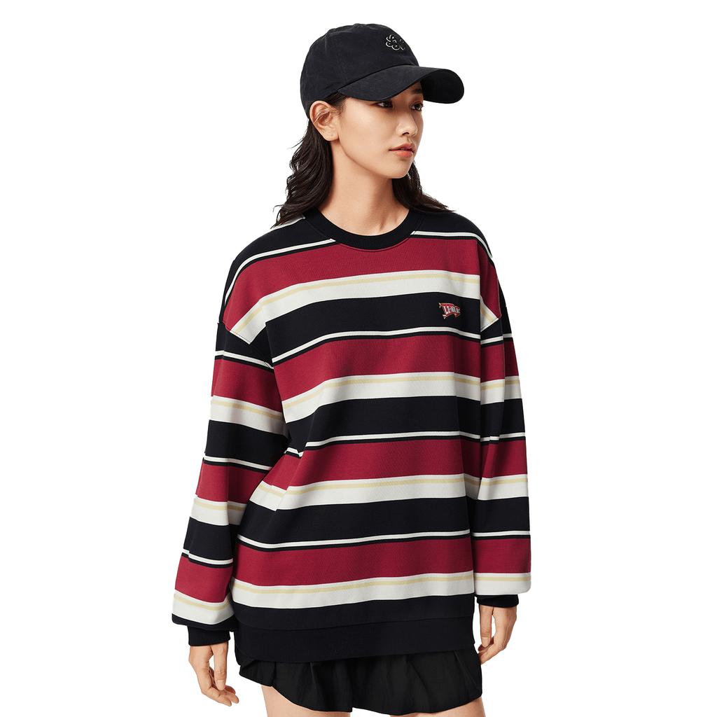 Li Ning Sports Lifestyle Series Color Block Striped Couple Sweatshirt Unisex Sweatshirt AWDVD31-10