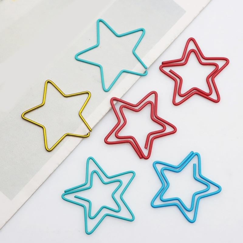 10 Pcs Star Shape Bookmarks Holder Paper Clip Bookmarks Holder Creative Paperclip Suitable for Office School and Home