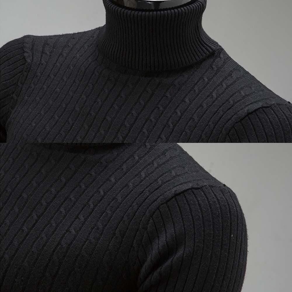 Winter Men Slim Warm Knit High Neck Pullover Jumper Sweater Turtleneck Top