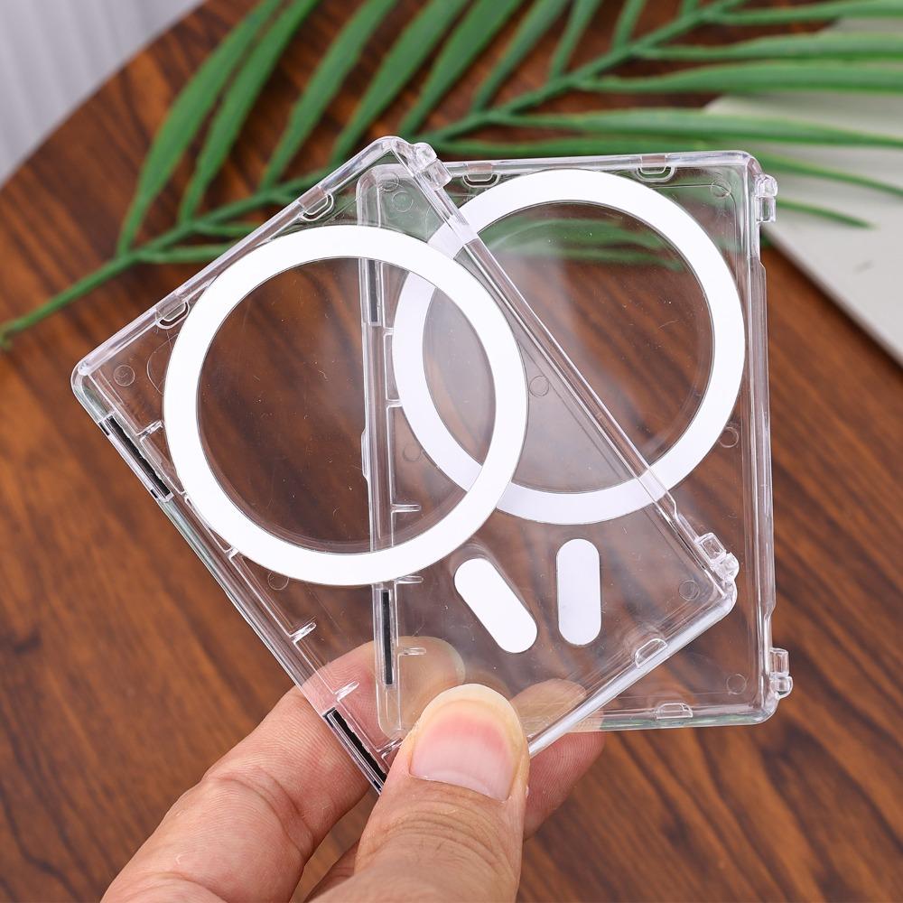Transparente Magnetische Kartenhalter Geldbörsen Hüllen für IPhone Samsung Xiaomi für Magsafe Klare Magnet Abdeckung Halter Karten Hülle